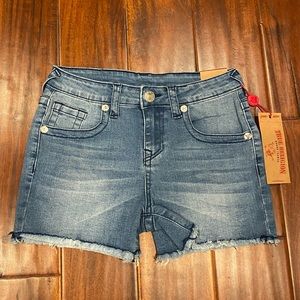 NWT True Religion Cut off Jean shorts Size 12 kids